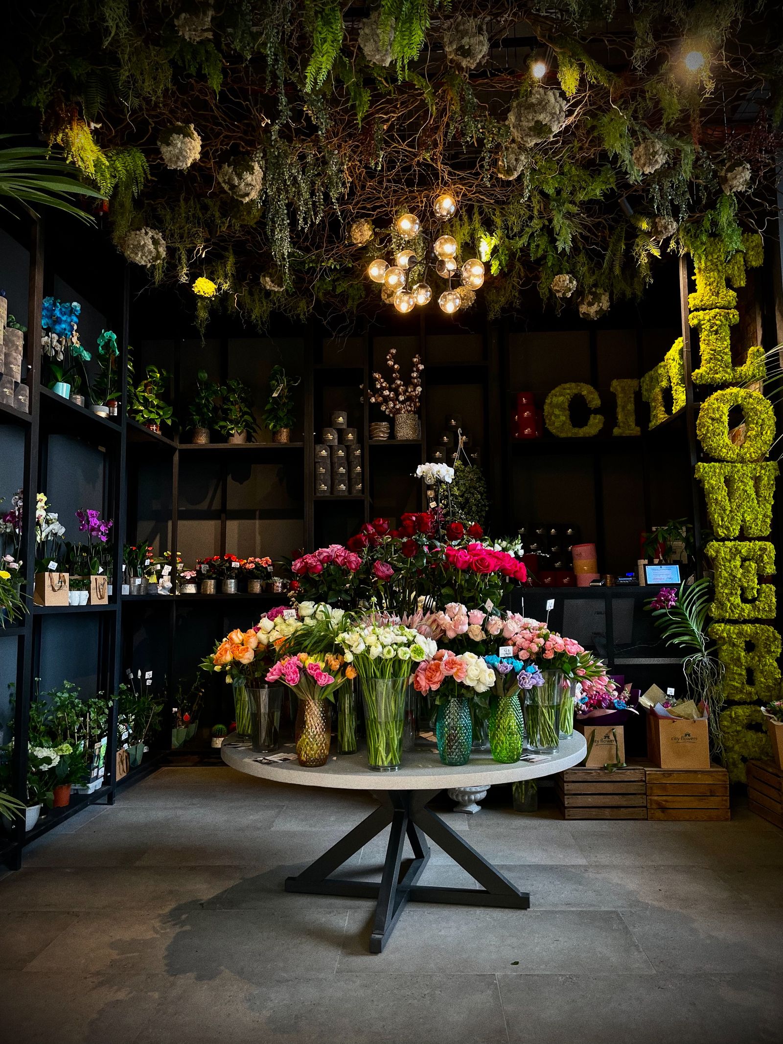 Interior of the flower shop