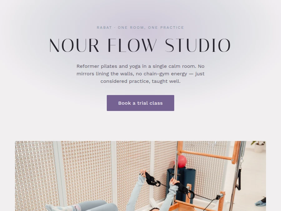 Nour Flow Studio homepage thumbnail